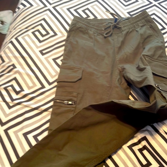H&M Pants Mens Cargo Jogger Pants Olive Green Poshmark